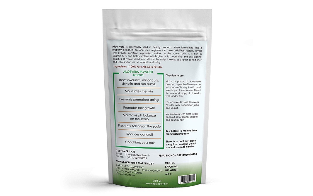 Holy Natural Aloe Vera Powder    Pack  250 grams